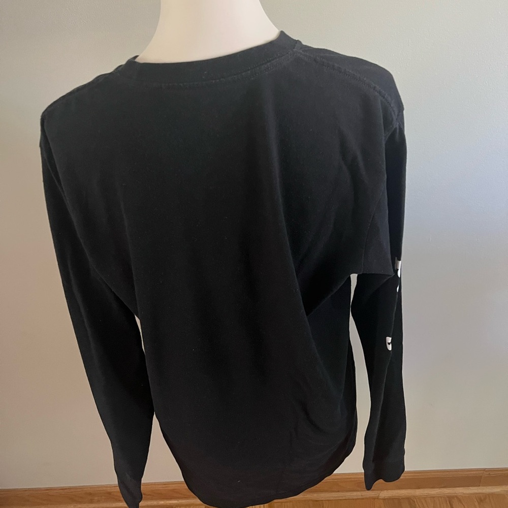 Patagonia Men's Long Sleeve Logo Cotton Tee T-Shirt Black Size Med Regular fit - Picture 3 of 4
